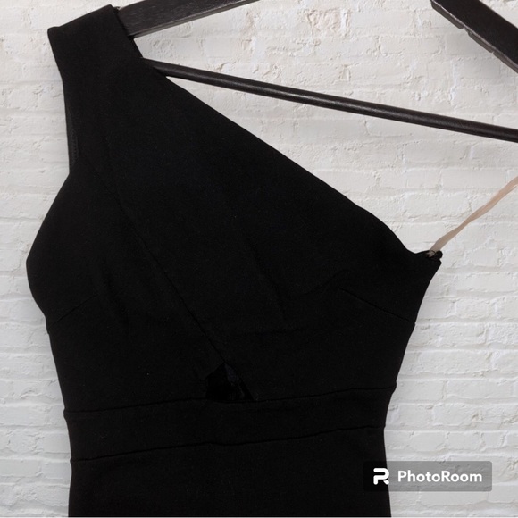 One Shoulder Zipper Dress with Small Cutout - Picture 3 of 5